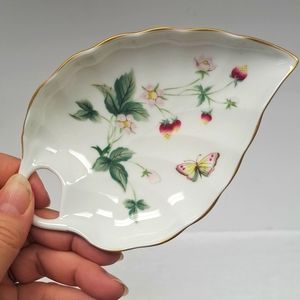 Vintage Wedgewood "Wild Strawberry " bone china dish Made in England